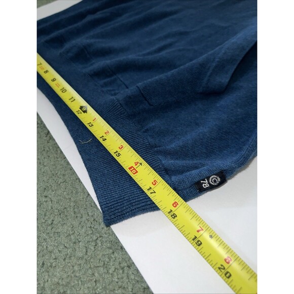 Chaps NWT Terry Hoodie Sweatshirt, Medium, Blue, Button Large - Picture 2 of 8